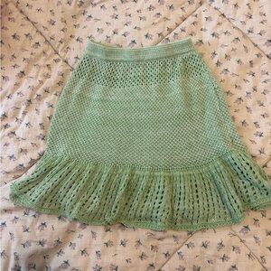 Green Knit Skirt